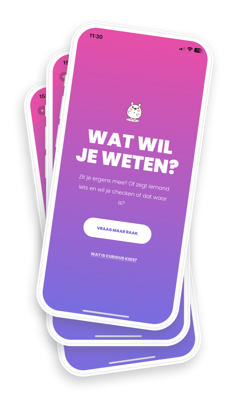 App homescreen: wat wil jij weten?